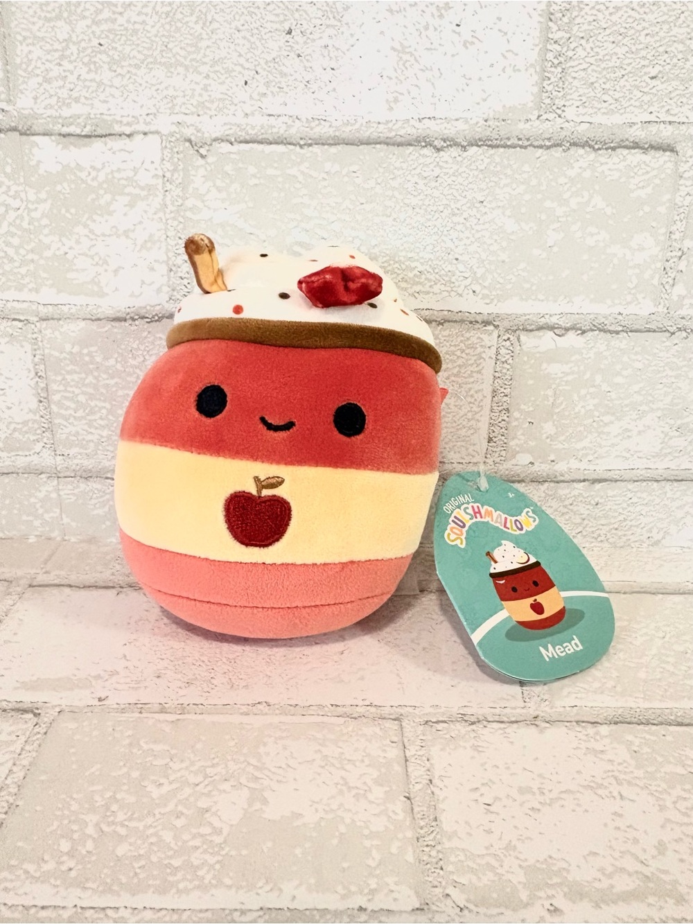 Squishmallow Apple Mead Cider Drink Plush Toy NEW 5 inches NWT
